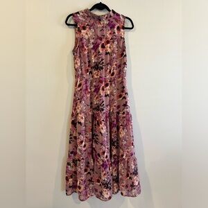 Lulu’s In My Dreams Mauve Floral Print Midi Dress - Small